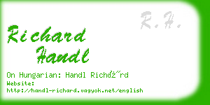 richard handl business card